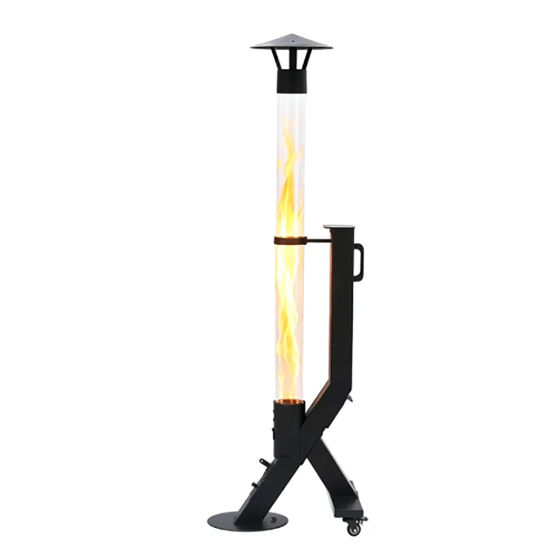 Durable Modern Design Pellet Patio Heater Carbon Steel Freestanding Outdoor Heater Stove for Garden Backyard and Terrace