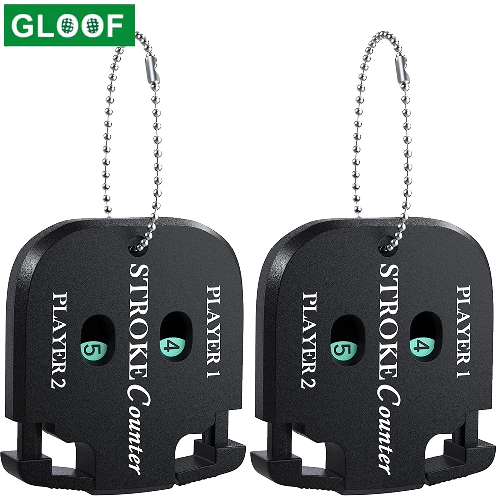 Golf Score Counter Clicker Stroke Counters for Women Men Square Black Pack of 2, Hand Tally Counter 2 Digits Scoring