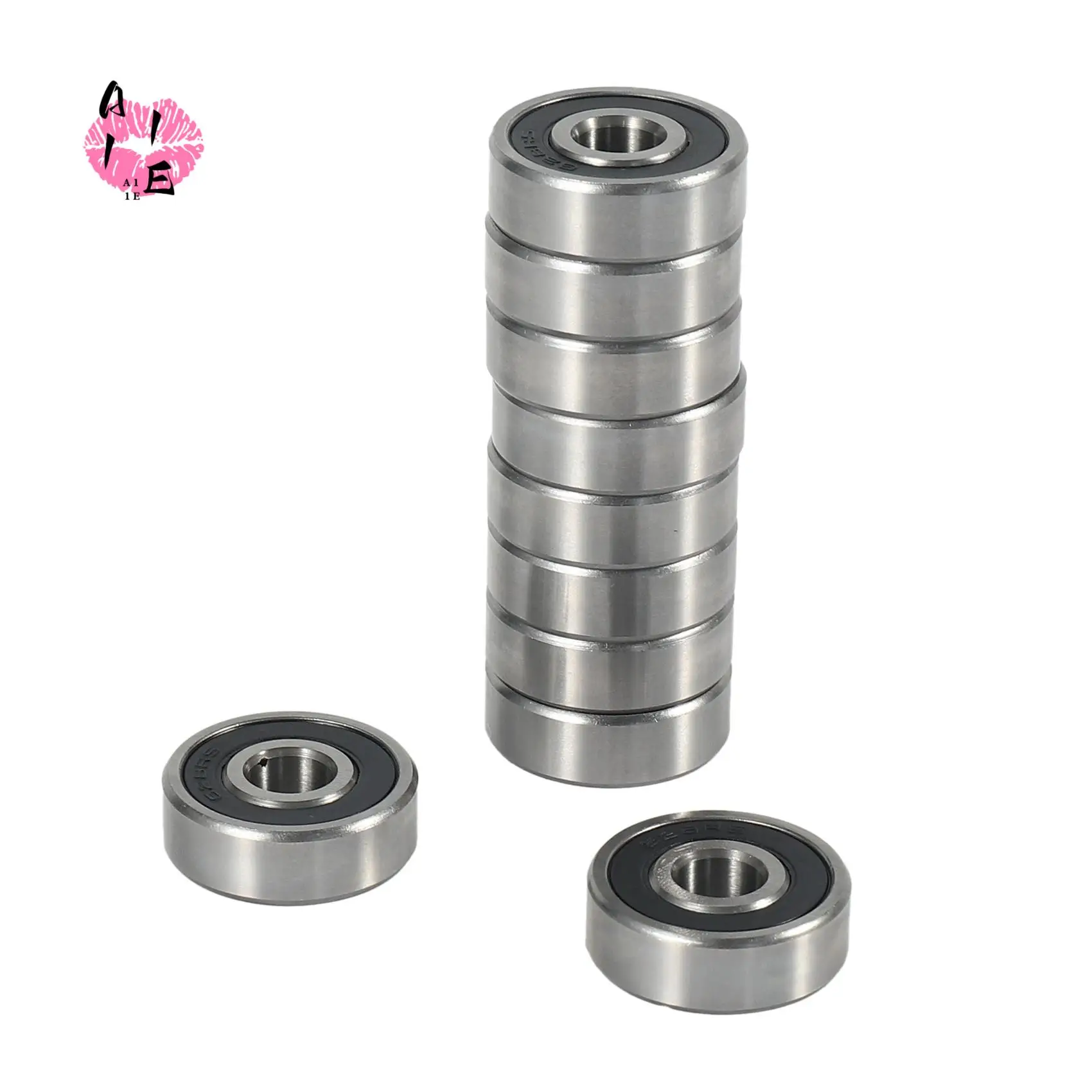 

A11E-10Pcs 628RS 8Mmx24mmx8mm Double Sealed Miniature Deep Groove Ball Bearing