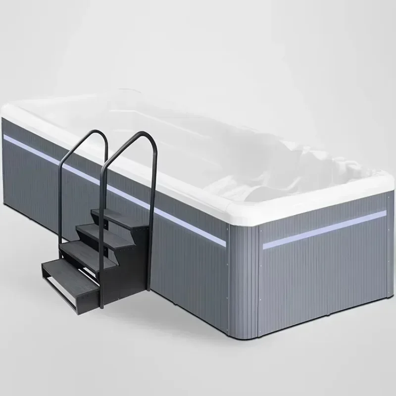 New product popular 4 tier step for swim spa aluminum spa step with armrests suitable for large swimming pools and jacuzzis