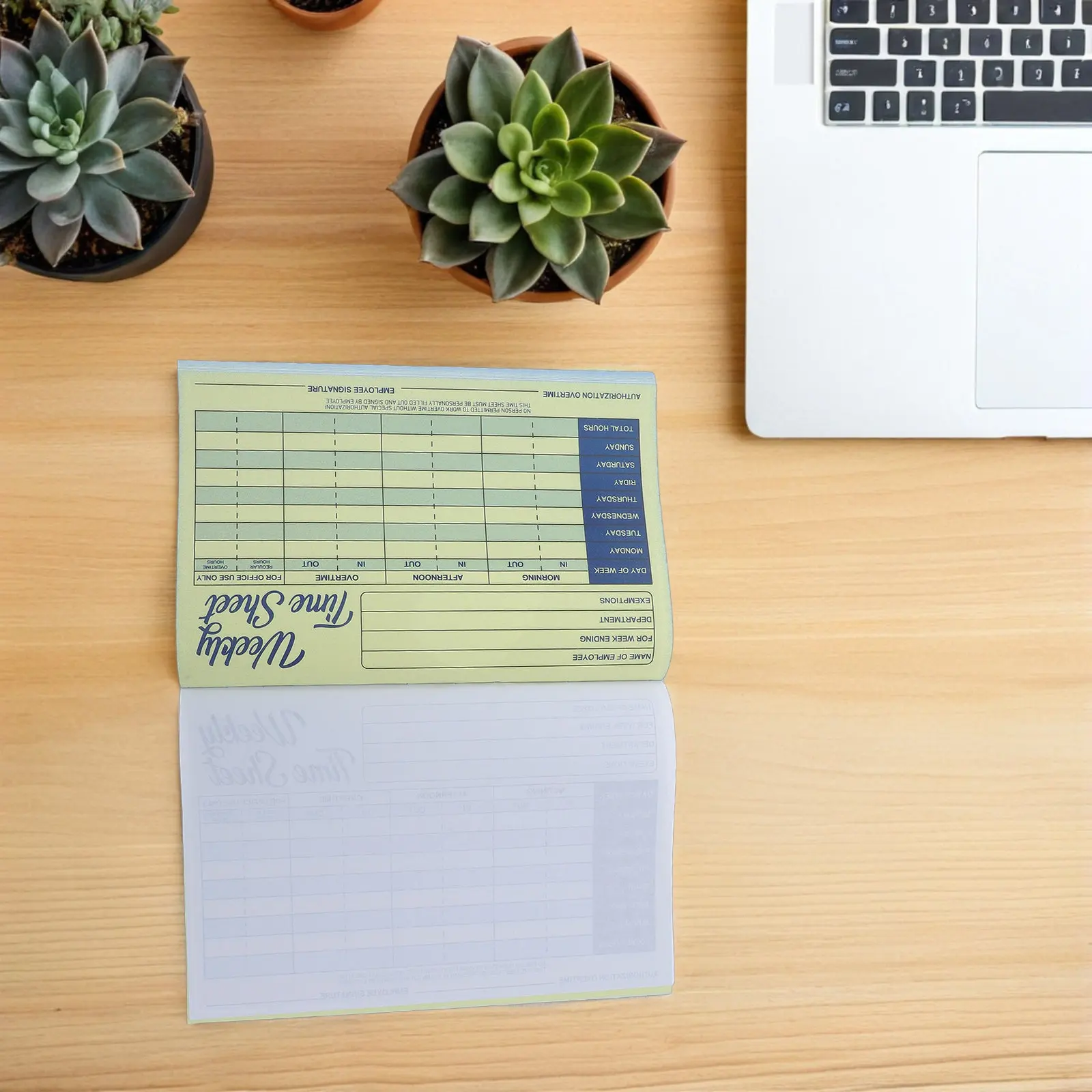 Weekly Attendance Log Book Undated 7 Day Employee Work Attendance Overview Morning Afternoon Overtime Absence Record Office