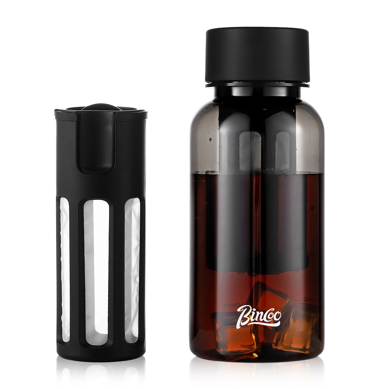 Bincoo Cold Brew Coffee Maker, Large Capacity Ice Bottle, Portable Travel Cup, Detachable Filter, Summer Iced Tea Kit