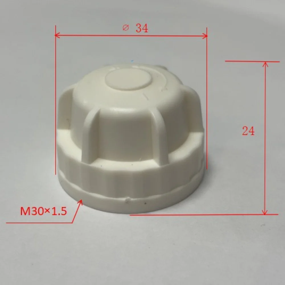 4-Pack Radiator Valve Protective-Caps M30 X 1.5 Thread White Plastic Adjusting Cover For Manifold Regulation And Debris Shield