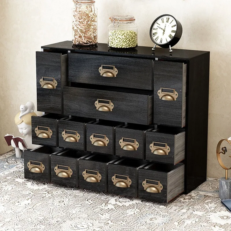 Wood Drawer Type Storage Box Vintage Desk Organizer Boxes Accessory Stash Office Organizing Cases s Storage Container
