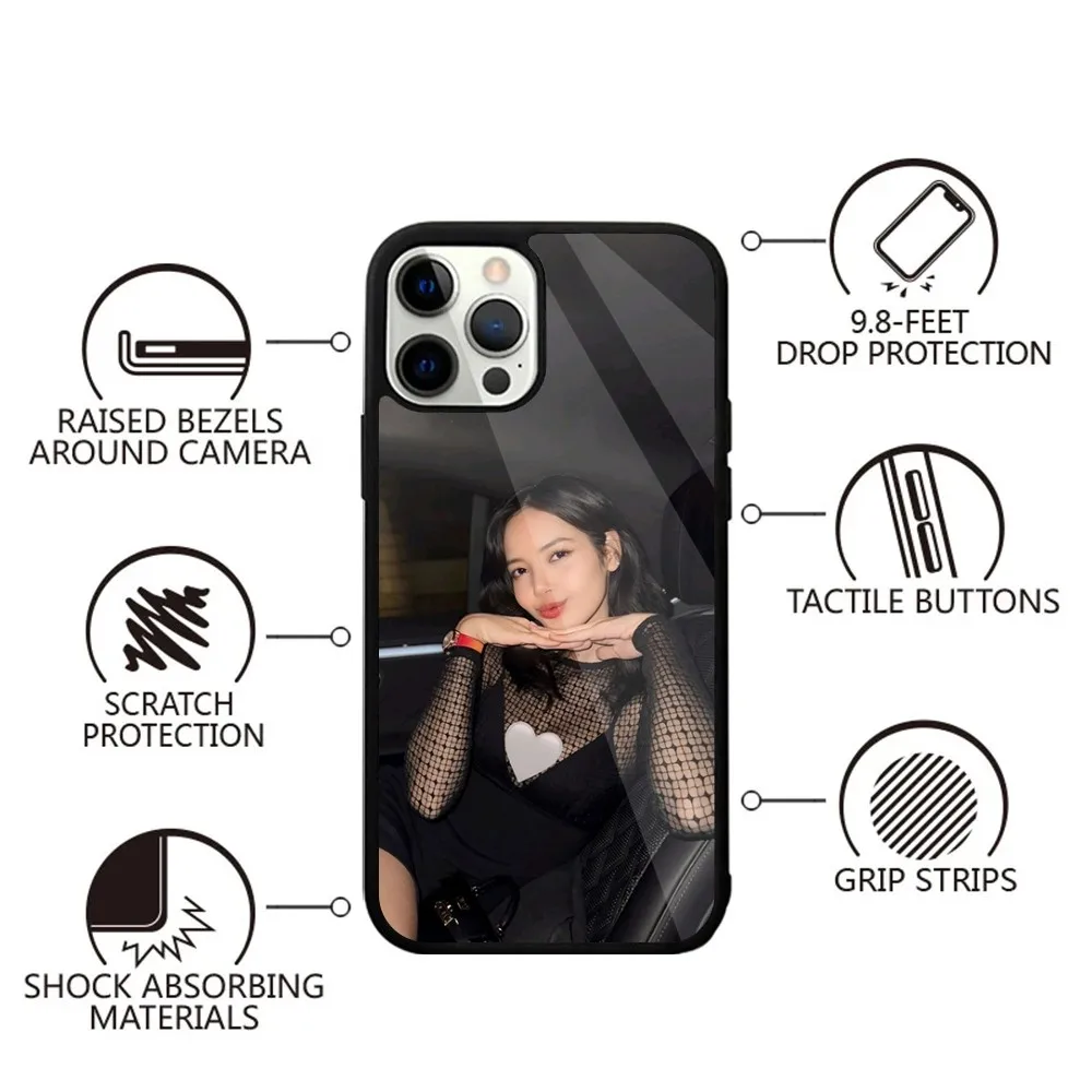 L-Lisa Kpop Korean Phone Case Strong Magnetic For IPhone 15,14,13,Pro,Max,Plus,11,12,Mini For Magsafe Wireless Charging