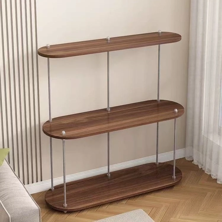 Solid wood flower stand Shelf Living room with wheels movable floor type multi-layer indoor stainless steel adjustable flower