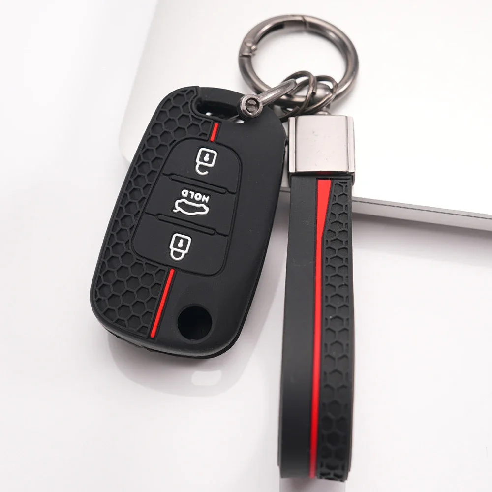 Key Fob Case With Chain For Kia Rio Rio X-Line K2 Sportage Sorento Optima K5 Soul Ceed Cerato K3 Picanto Seltos Stonic Reliable