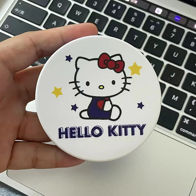 Okrągłe pudełko na soczewki kontaktowe Sanrio Hello Kitty Cartoon Student Przenośne pudełko do pielęgnacji Pudełko na soczewki kontaktowe z lustrem