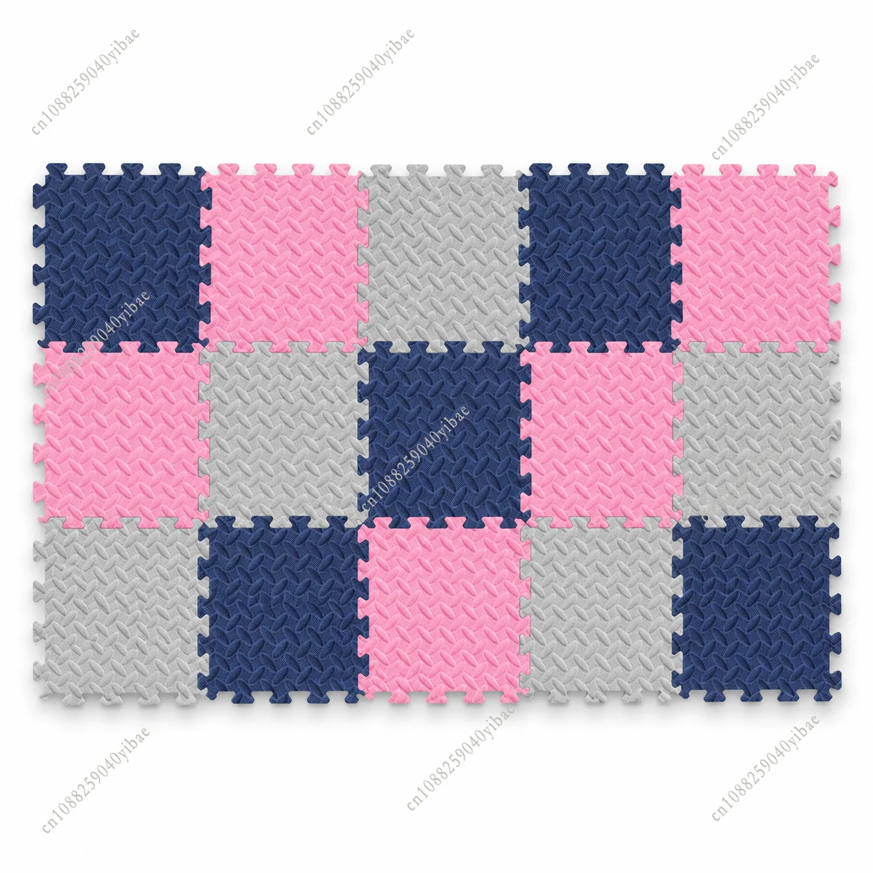 15Pcs Leaf Pattern Foam Mat 30x30x1CM Interlocking Floor Mat  Multipurpose EVA Foam Floor Tiles All-season Use Mat Rug