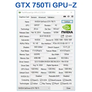 Mllse GTX 750TI 4GB Tarjeta gráfica GDDR5 128bit HDMI DVI VGA PCI-E 3.0 GPU GPU GTX 750TI Tarjeta de video de juegos Placa de video Video 8 mejores ventas RX580 16GB - №6