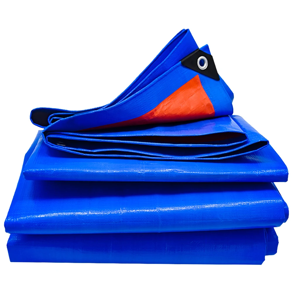 Bâches bleues imperméables et robustes, 2x2/3/4M, résistantes aux déchirures, couverture résistante aux UV pour l'extérieur, Patio, piscine, bateau, toit