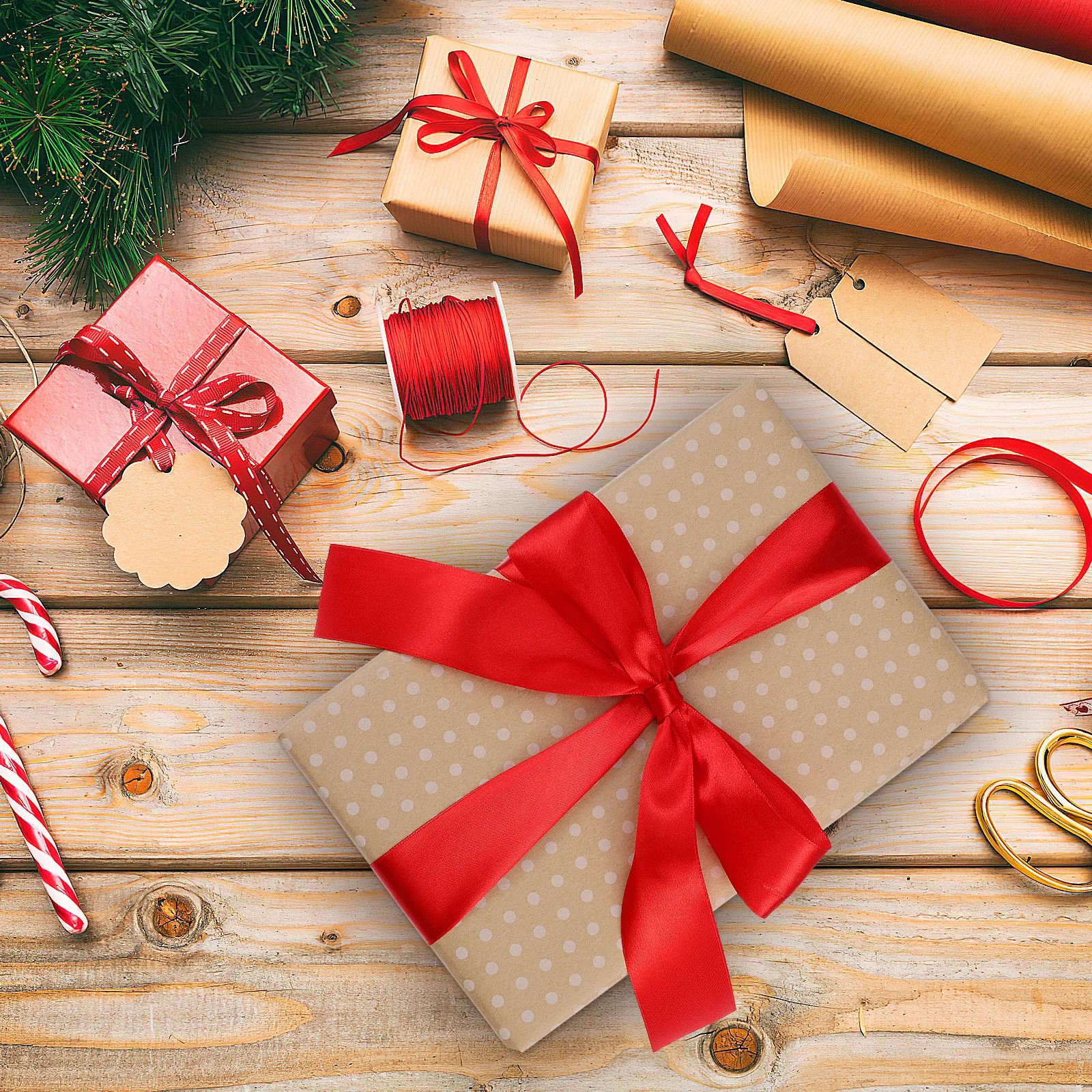 

3 Rolls Gift Wrap Ribbon Wide Cloth Ribbon For Gift Wrapping Decorative Ribbons Present Packaging Ribbons For Crafts