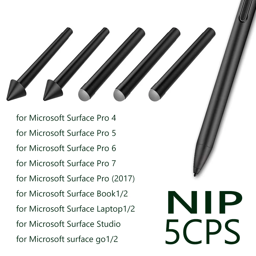 5-teiliges Stylus-Stiftspitzen-Set für Microsoft Surface Pro 7 6 5 Ersatzspitzen-Spitzen-Sets