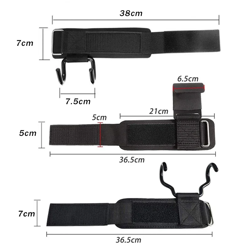 1PairWeight Lifting Hook Grips With Wrist Wraps Hand-Bar Wrist Strap Gym Fitness Hook Weight Strap Pull-Ups Power Lifting Gloves