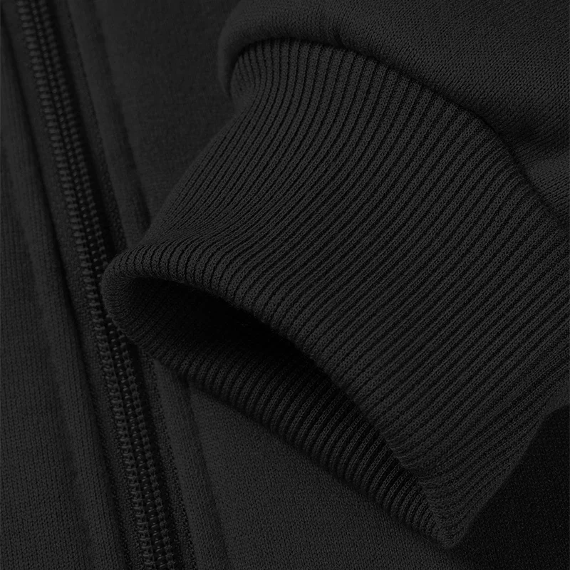 أزياء رجالية للياقة البدنية في الهواء الطلق والركض كاجوال بسحاب رياضي فاخر وسراويل وقلنسوة مجموعة ملابس