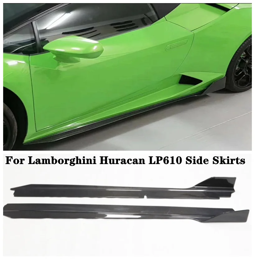 

High Quality Real Carbon Fiber Side Skirts Case For Lamborghini Huarcan LP610