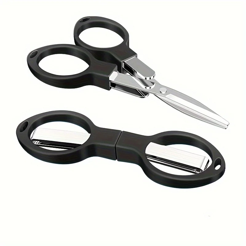 1Pcs Versatile Stainless Steel Folding Scissors - Retractable Durable Portable for Travel Outdoor & Daily Needs For Office