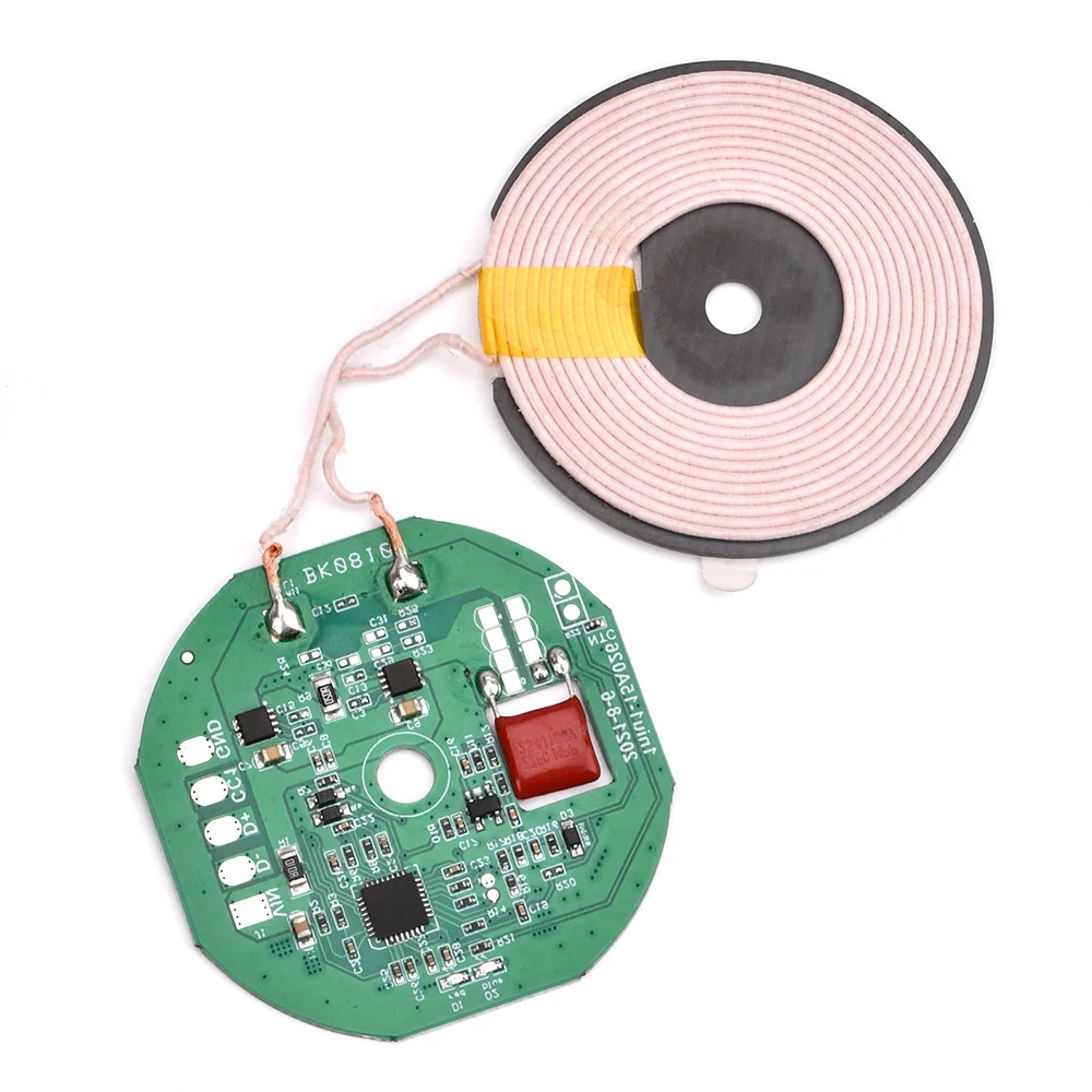 5W/7.5W/10W/15W High Power Wireless Charger Module Transmitter PCBA Circuit Board with Coil Support PD Fast Charging