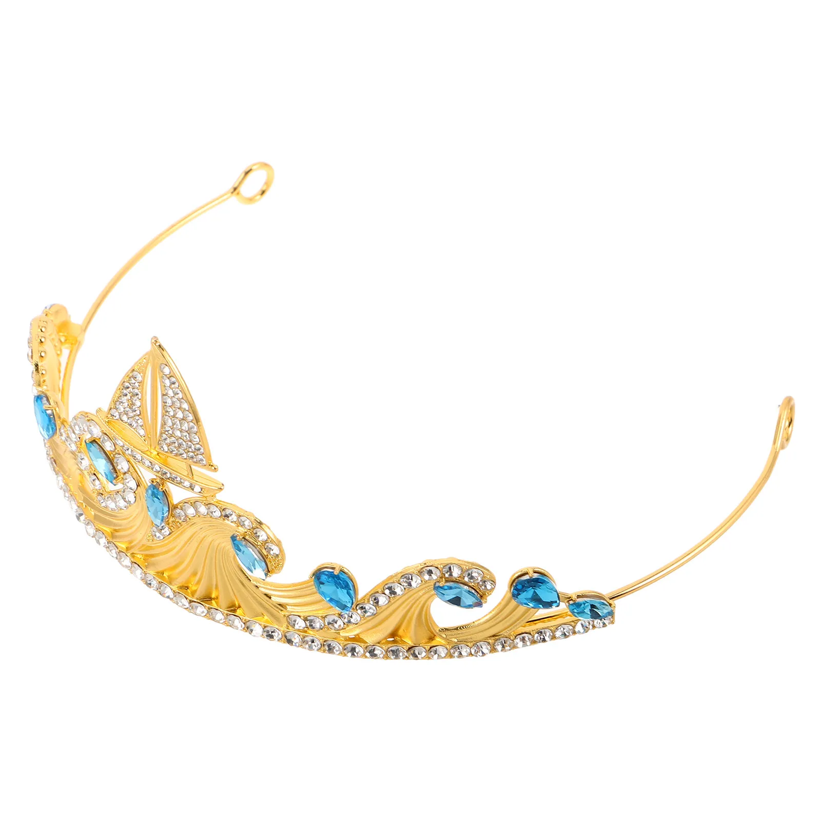 Ocean Sailboat Rhinestone Crown Tiara Headband Mermaid Costume Birthday Party Prom Accessories Sailboat Nautical Tiara