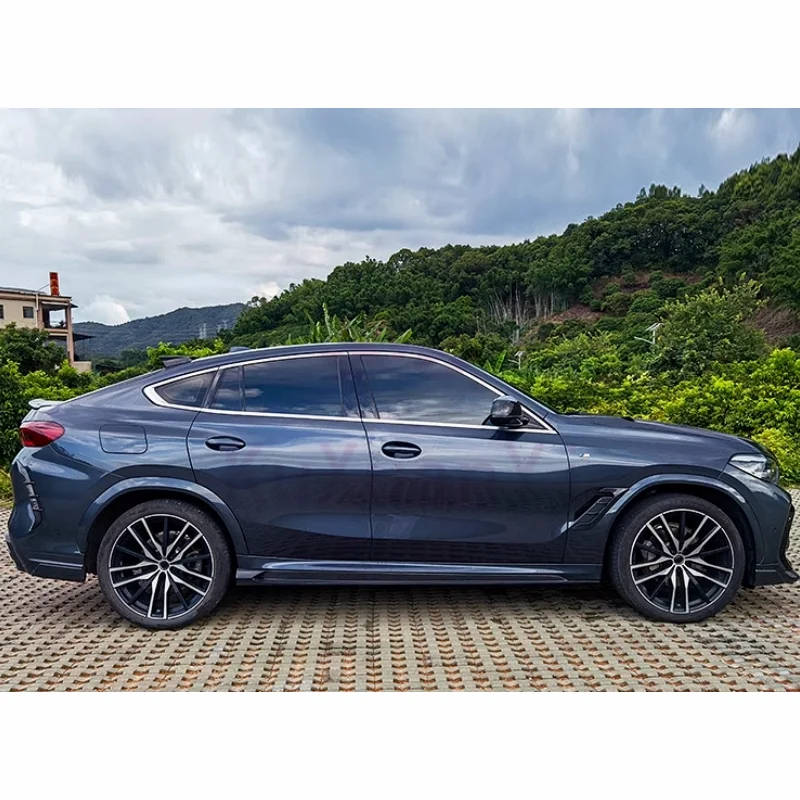 طقم تنورة جانبية على طراز LD من ألياف الكربون الحقيقية لسيارات BMW F96 X6M F96 أجزاء خارجية للسيارة تنانير جانبية أجزاء جسم السيارة F96 شفاه جانبية #5
