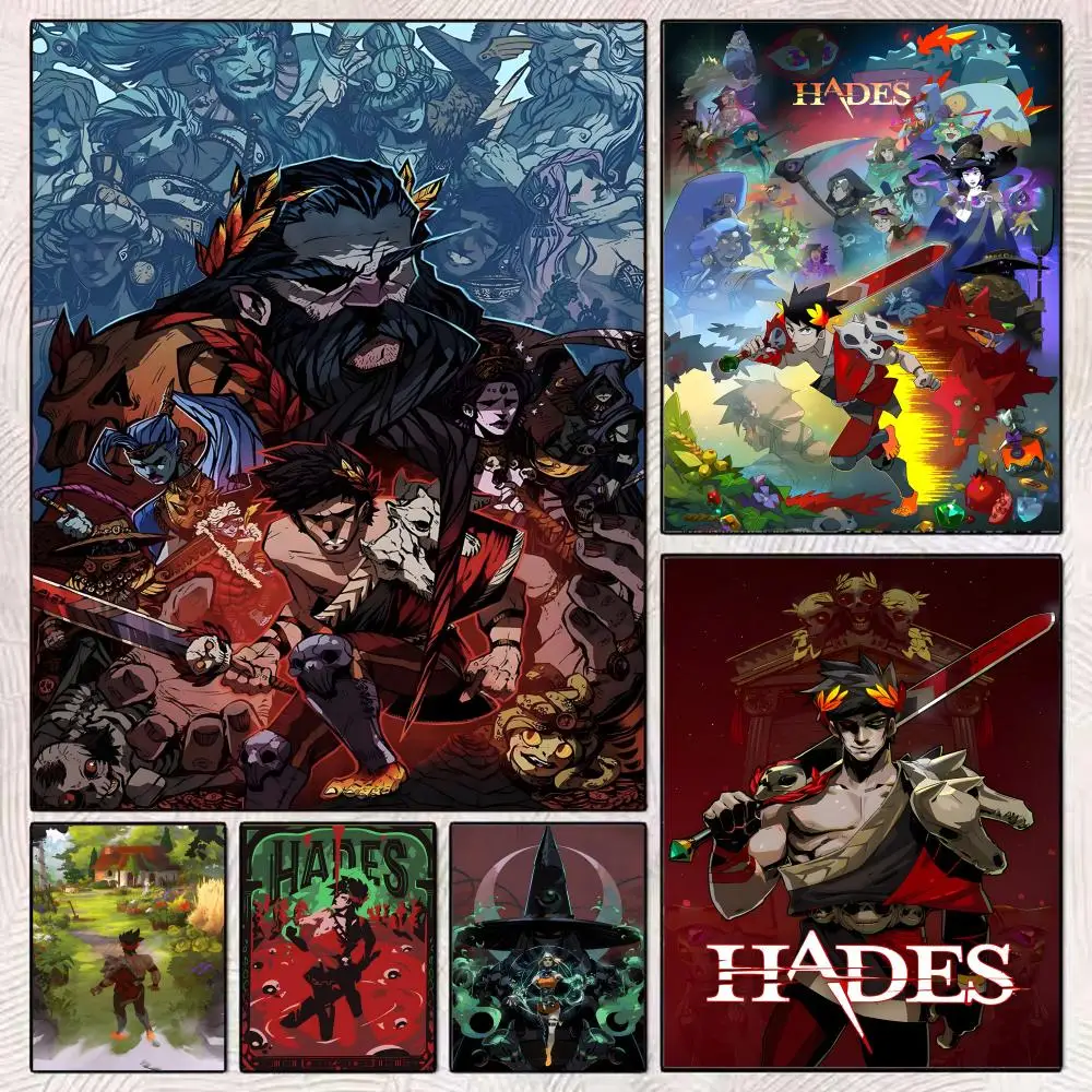 Poster Art poster movie mural family childrens room wall decoration print Gift Action RPGs Game H-Hades-Cool