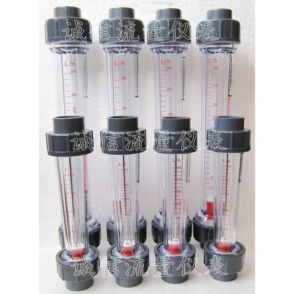 600 100 1600 2500 3000LPH LZS-25 Flowmeter Plastic Tube Liquid Water Rotameter Measuring