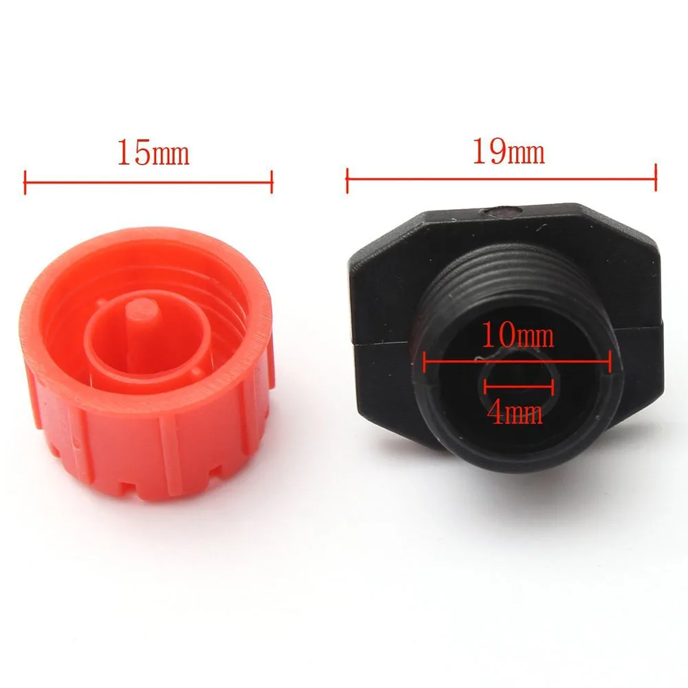 100 PCS Irrigation Drippers Sprinklers,1/4 Inch Drip Emitters, 360 Degree Adjustable Flow Dripper, 8-Hole Irrigation Nozzles