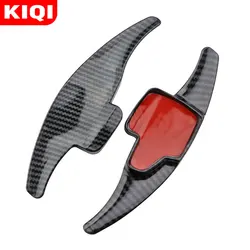 Paleta de cambio de volante de fibra de carbono ABS, forma de extensión de palanca de cambios para Ford Focus Kuga EcoSport, accesorios interiores