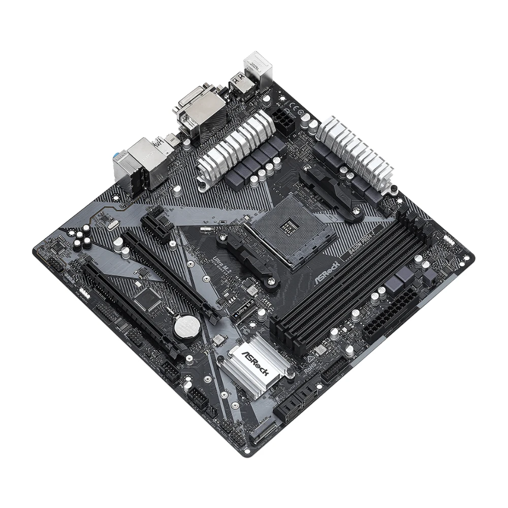 ASRock B450M PRO4-F R2.0 Motherboard Support Ryzen 5 5600 5600G R7 5700X3D 5800x3D CPU 4xDDR4 M.2 PCIe 3.0 AM4 Mainboard mATX