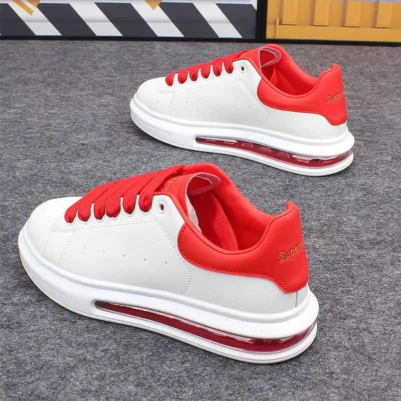 Branded air-cushion white shoes for men and women, sports and casual shoes, fashionable and versatile shoes, luxury tennis shoes