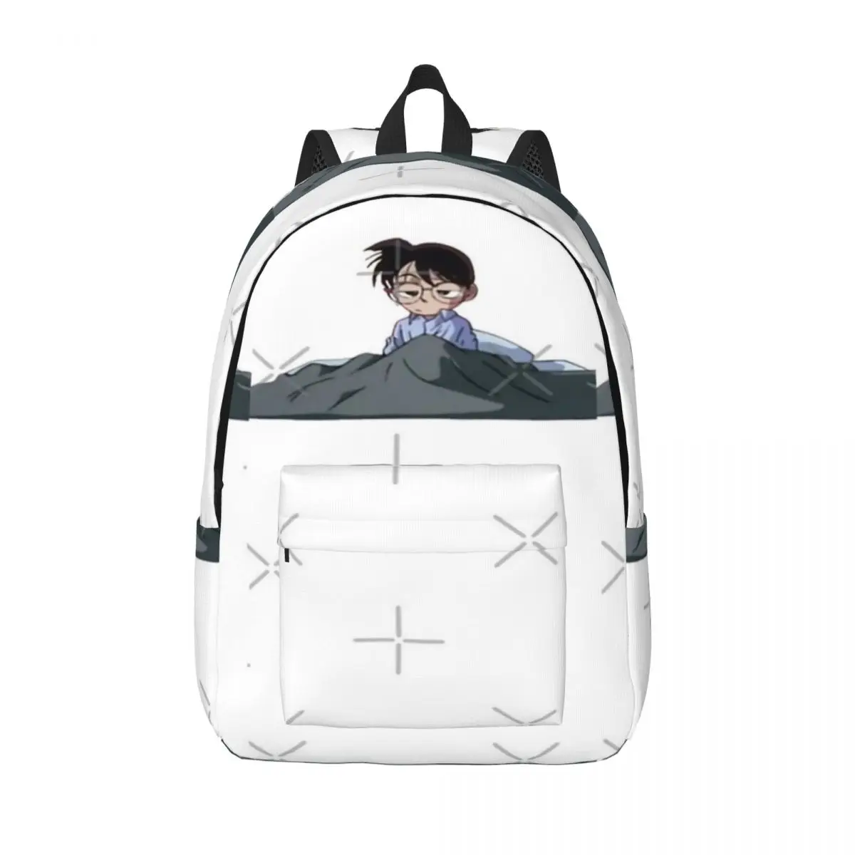 

Конан в постели. Простой и стильный рюкзак. Холщовый рюкзак для студентов.