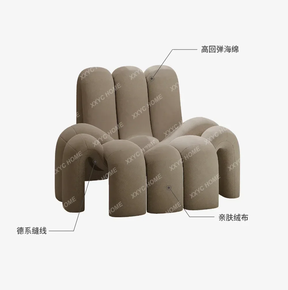 

Скандинавский одиночный диван-кресло, легкий роскошный современный ленивый диван для гостиной, маленькая квартира, креативное кресло для отдыха