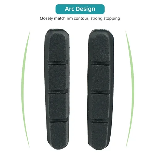 Imagen 2 del producto Insertos de freno de llanta de aleación para bicicleta plegable de carretera, abrazadera lineal BMX V C, bloques de parada, almohadillas de goma de 55mm para Dura Ace/Utegra/105,