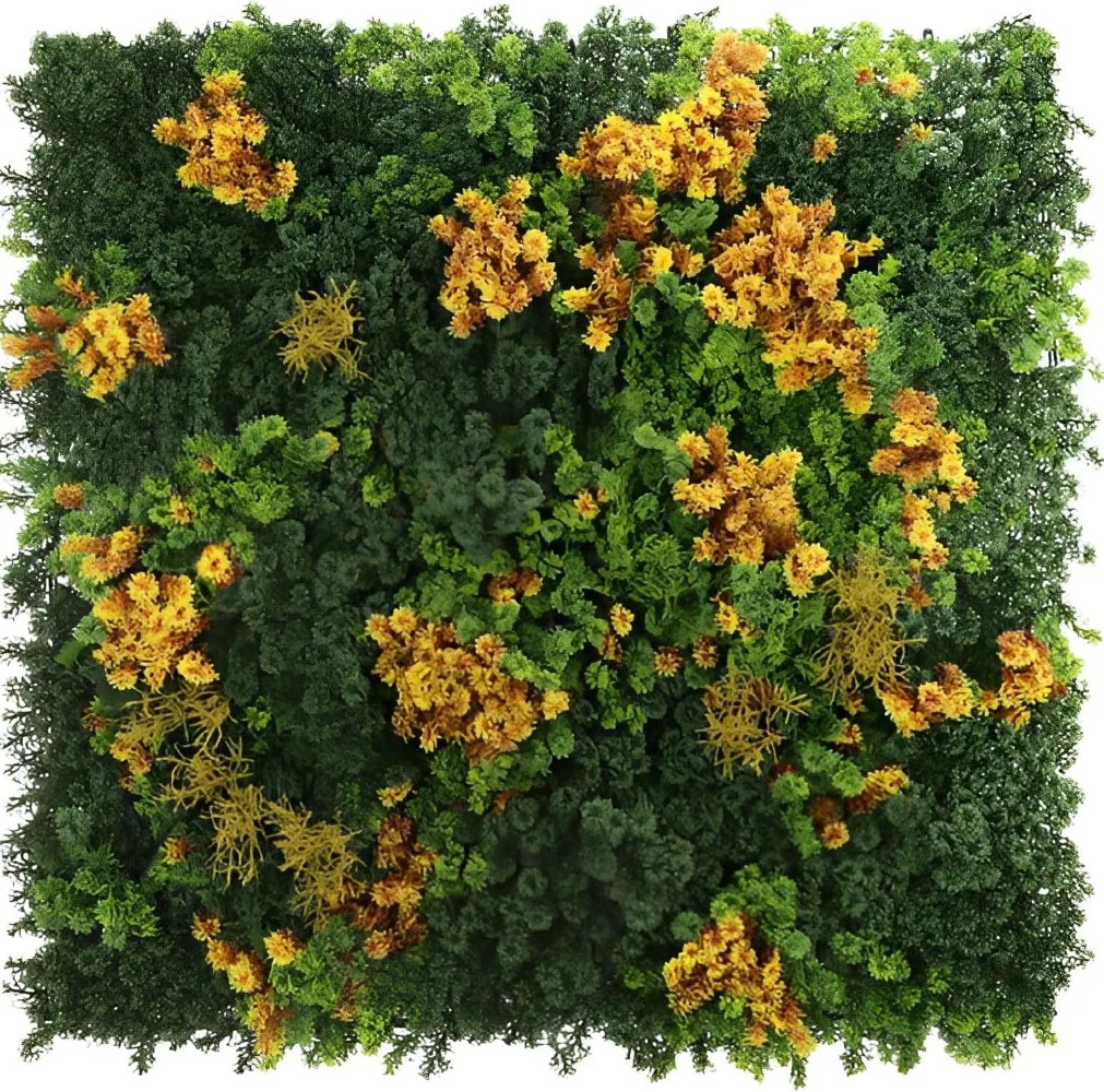 

40"x40" Faux Ivy Privacy Fence Screen Artificial Boxwood Panels Topiary Hedge Plants for 7 Mixed Leave, 4 Packs