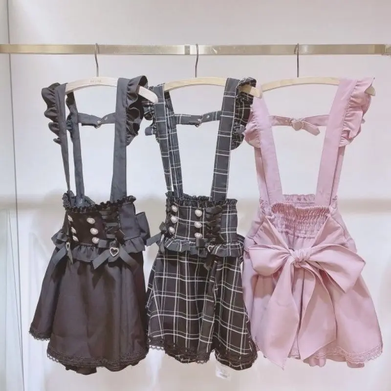 Japanse stijl Jirai Kei meisje donder mijn meisje lint boog riem Rok Lolita Zacht Meisje Leuke Rok Halloween cosplay zomer