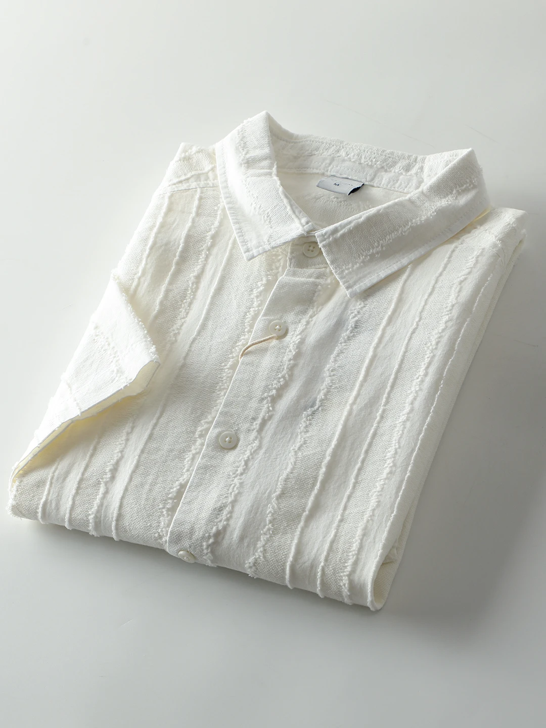 

Ретро-текстура с вышивкой! Дышащий, приятный для кожи хлопок! Летняя мужская свободная повседневная универсальная рубашка с коротким рукавом и воротником