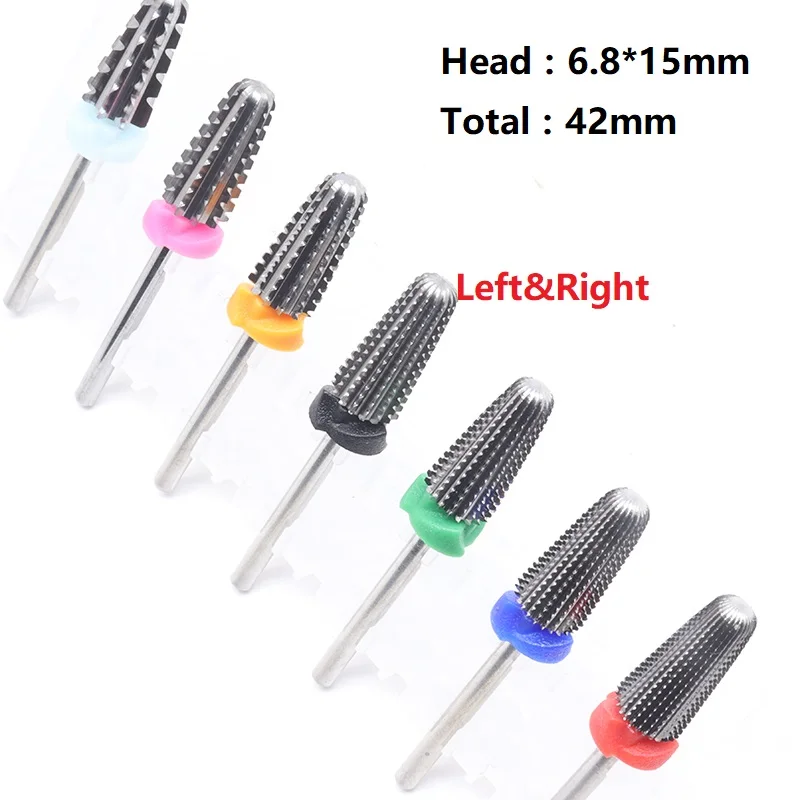 

New! 5 in 1 Tapered Safety Carbide Nail Drill Bits With Cut Drills Carbide Milling Cutter Manicure Remove Gel Nails Accessories