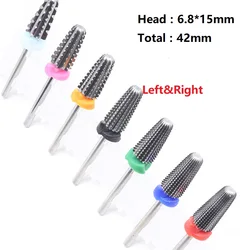 New! 5 in 1 Tapered Safety Carbide Nail Drill Bits With Cut Drills Carbide Milling Cutter Manicure Remove Gel Nails Accessories