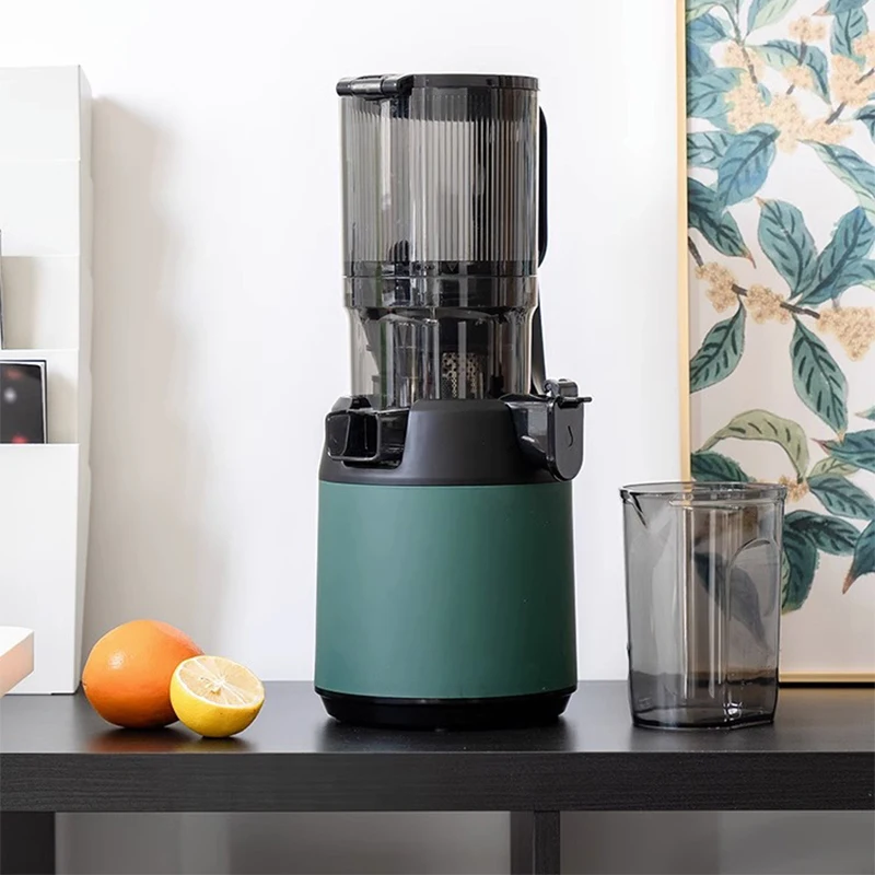 เครื่องคั้นน้ำผลไม้ขนาดลำกล้องขนาดใหญ่เครื่องคั้นน้ำผลไม้ไฟฟ้าอเนกประสงค์สำหรับใช้ในครัวเรือนความเร็วต่ำสำหรับผักผลไม้เพื่อการค้า