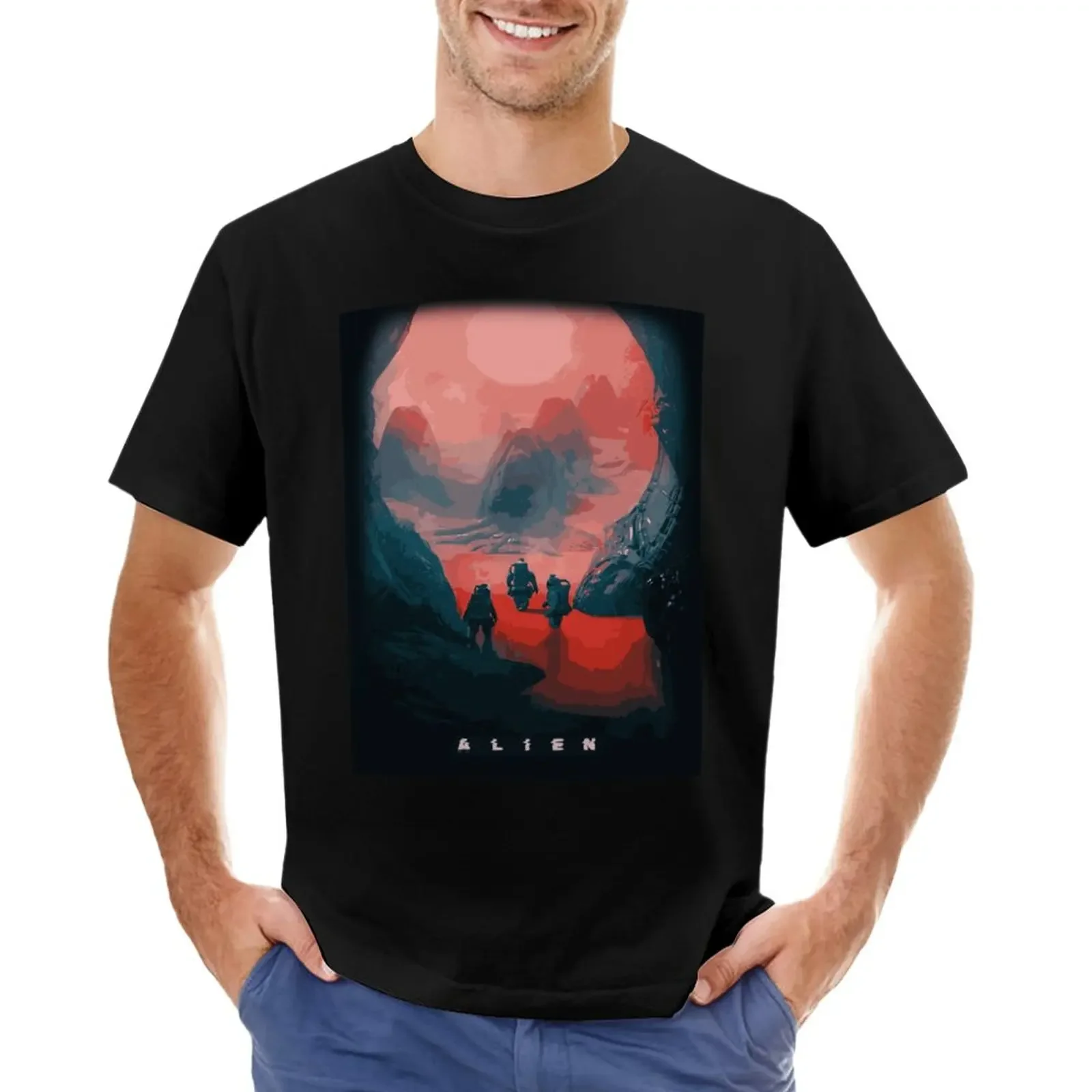 

Alien The Movie Sci-Fi Artwork T-Shirt aesthetic clothes plus sizes blacks animal prinfor boys t shirts for men pack