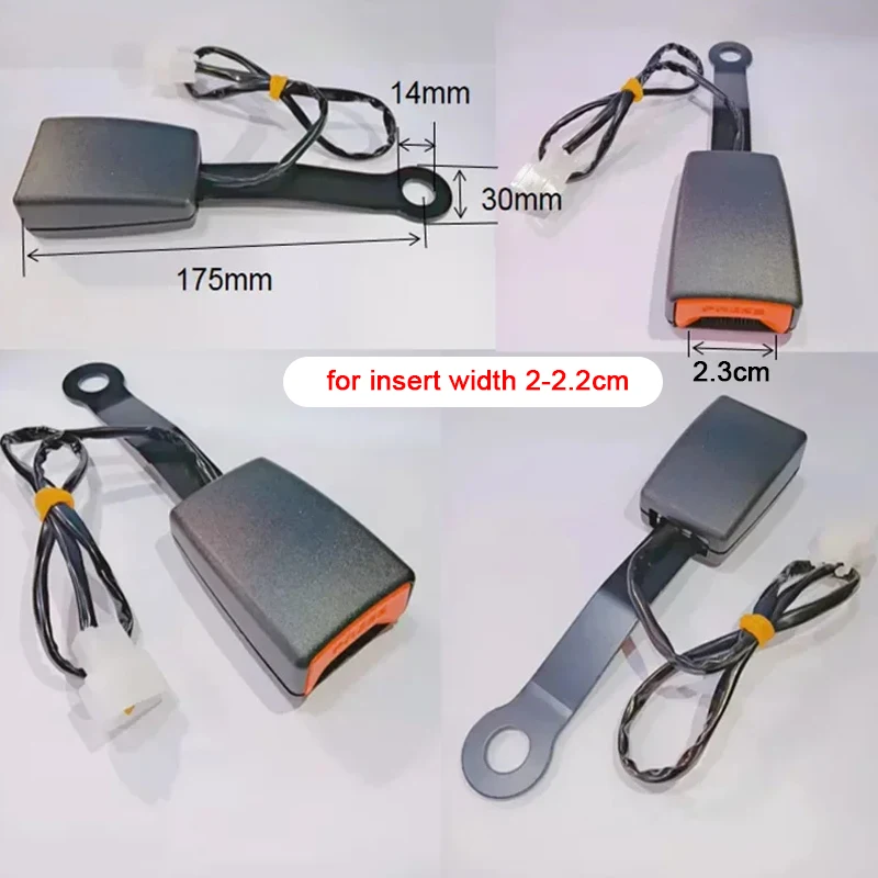 Universal Car Seat Belt Lock, Camlock Buckle, soquete Plug Connector, Auto Acessórios, 175mm