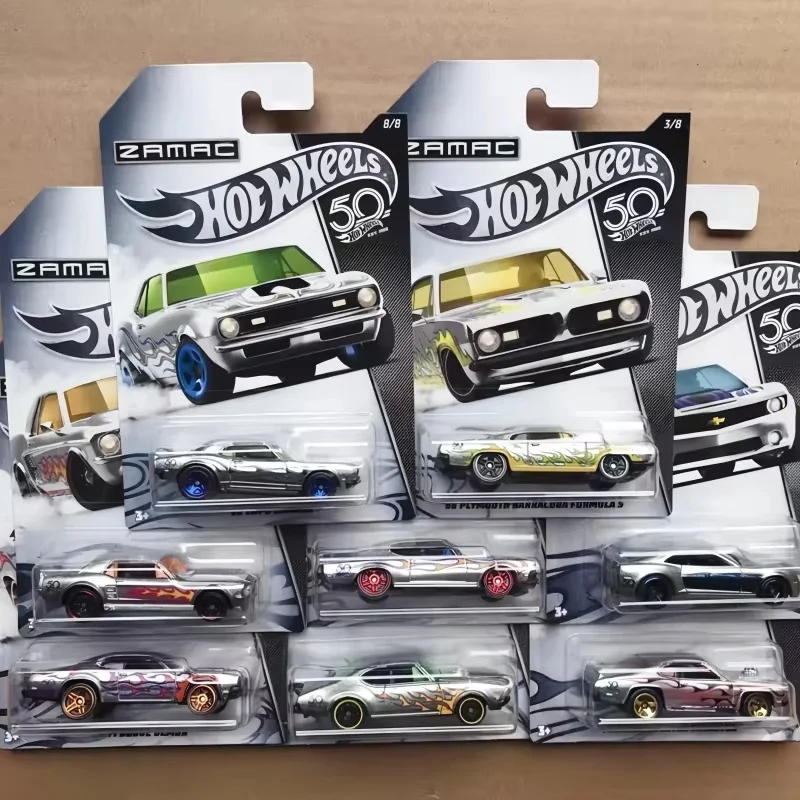 

Genuine In Stock Hotwheels 50th Anniversary Alloy Collector Edition Small Car 23 Platinum 2018 Series Collection Cool Boy Gifts