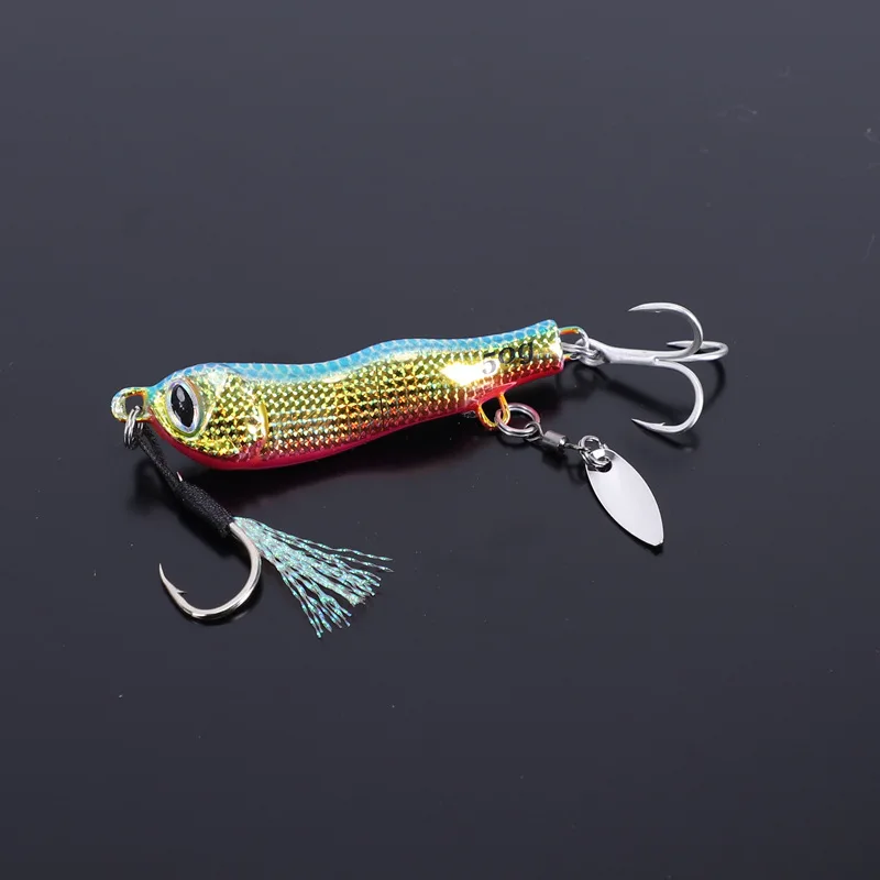 2pcs New S-Shaped Jig With Hooks Squin Snake Shaped Jig Sea-Fishing Lure Bait  Boat Fishing Slow Rocking Bait 30g 40g 50g 60g