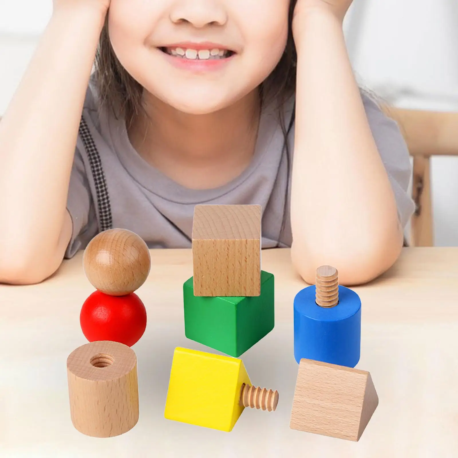 Montessori Sorting Games Age 2 3 4 Wooden Montessori Toy Shape Cognitive Toy Kids Children Developmental Toy Matching Toy