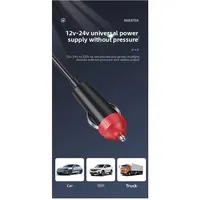ynv For Car Inverter 200W DC 12V/24V to AC 220V Converter ON/OFF Switch QC 3.0 USB/PD/Type-C Chargers Power Adapter Voltage Dete