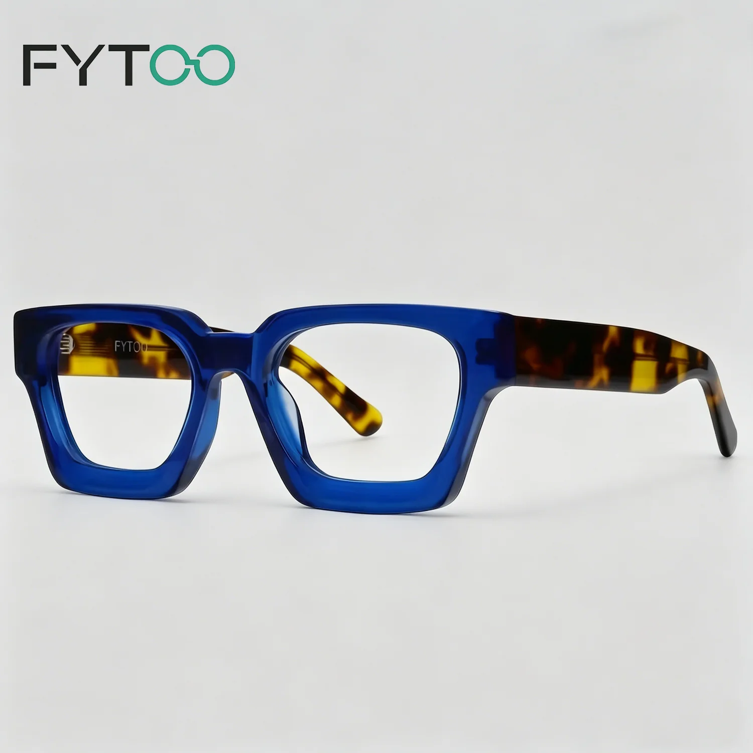 

Очки FYTOO Bold Square Two-Tone из ацетата – прочные модные очки для мужчин и женщин, стильная оправа 0968-09