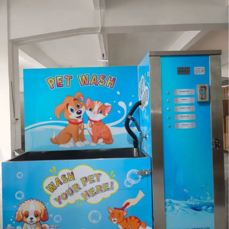 Self-service dog washing machine with PLC and motor for pet sharing cleaning equipment 110-440V 110-240 Kw 1 year warranty