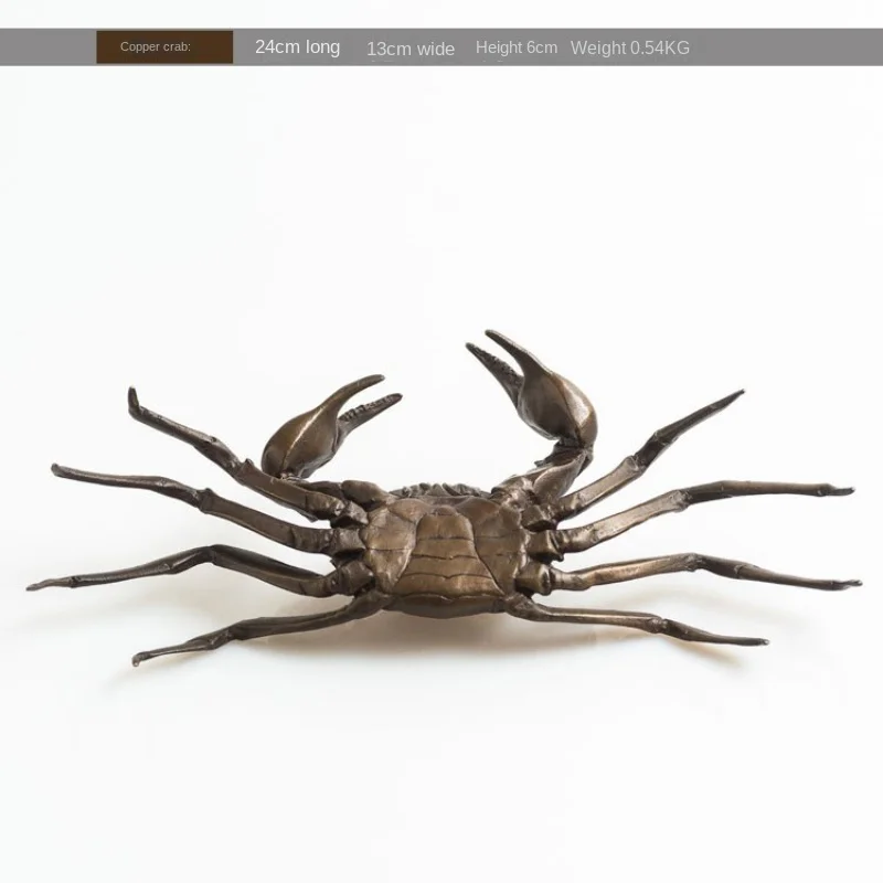 

Copper Crab Ornaments Pure Copper Tea Ornaments Crafts Tea Table