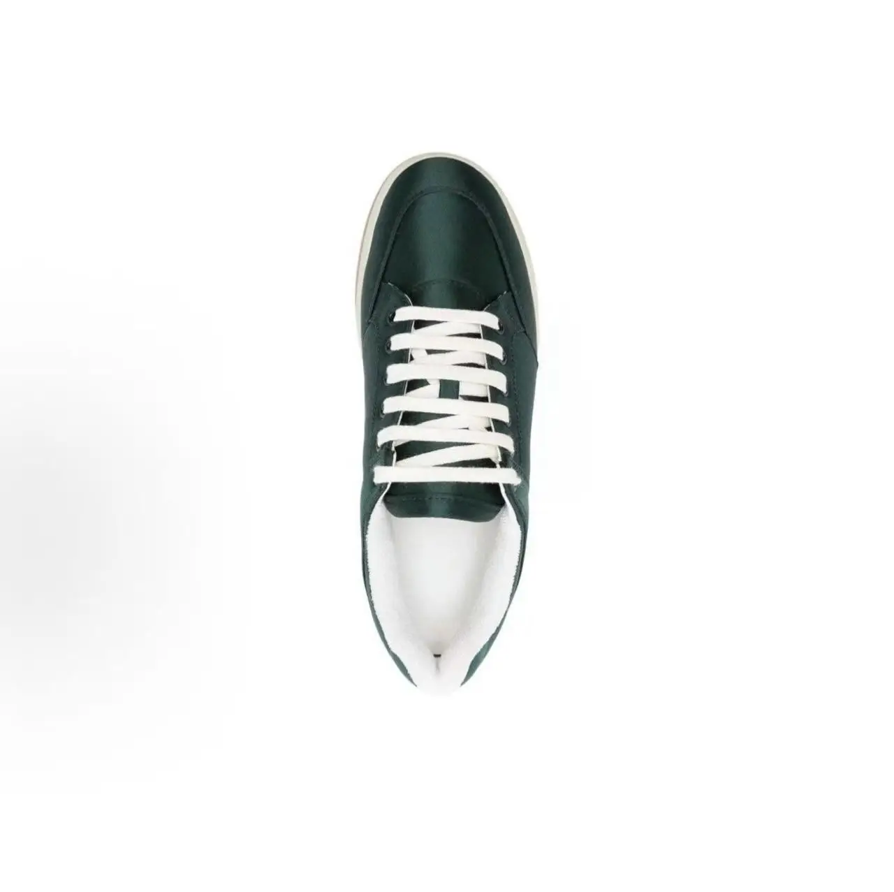 Unisex Dark Green Satin Fleece Lined Low Top Sneakers Retro Flat Lace Up Casual Shoes Gum Sole Street Skate Footwear for Men Women