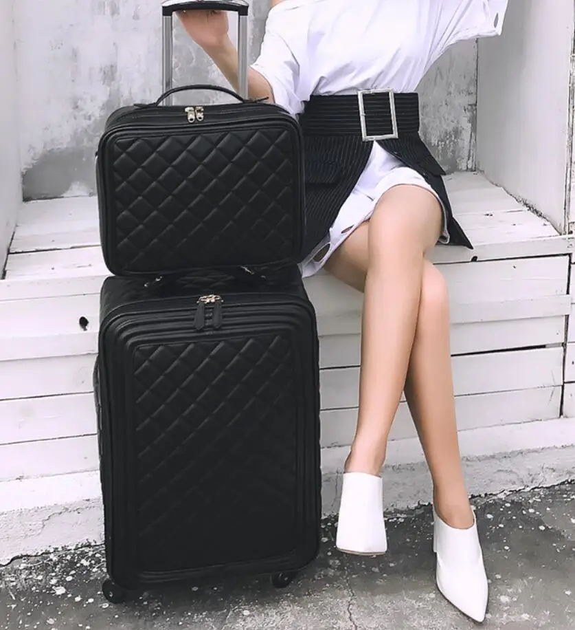 Women Travel Spinner Suitcase 18 inch 20 Inch carry on hand Luggage bag On Wheels 24 inch 28 inch Travel Luggage Trolley bags